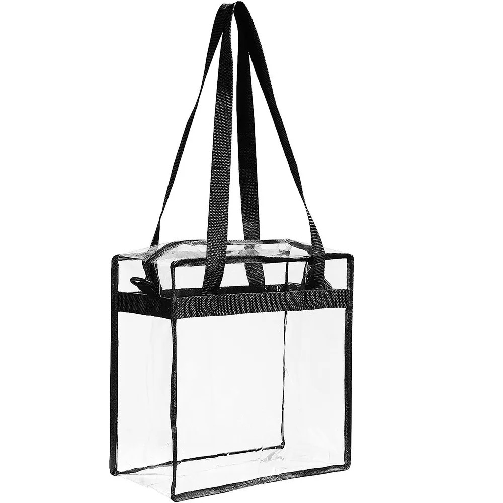 DINYAO Fashion Women Tote Bag Transparent Waterproof Handbags with Zipper for Sporting EventsTravel beach bag 250714