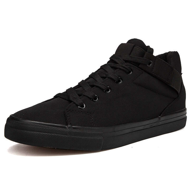 Student Sneakers Sports Meeting White Men's All-Black Lazy Skateboard Ruian Canvas Shoes Style