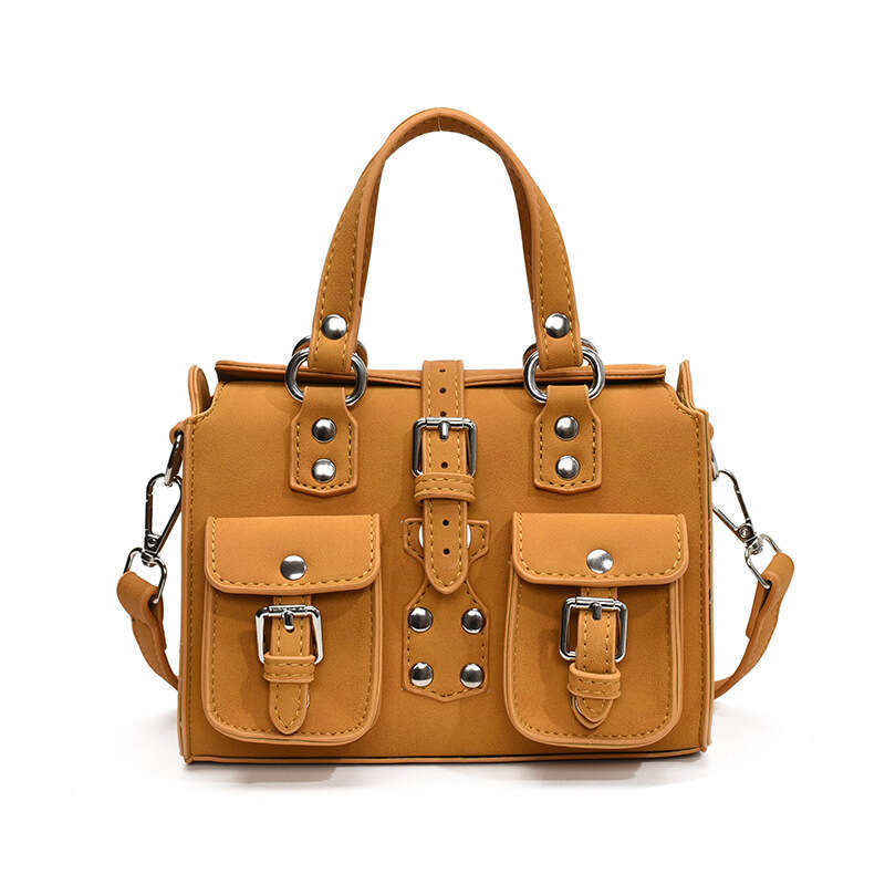 Handheld Motorcycle Women's 2025 New Trendy Cool Small Square Versatile Matte Shoulder Crossbody Bag