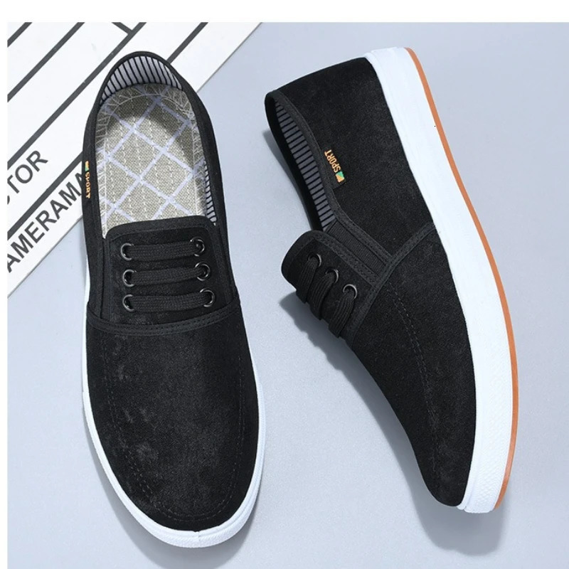 Spring men canvas shoes with soft soles and soft surfaces are soft comfortable non-slip and wear-resistant and fashionable 250716