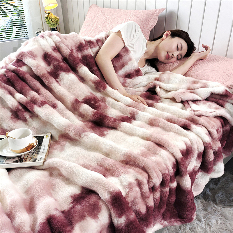 Designer blanket bubble fleece blanket double-sided milk fleece sofa blanket air conditioner nap small blanket warm flannel blanket