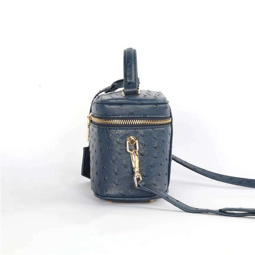 TOPHIGH Fashion Newly Tote Clutch Box For Women 2025 Ostrich Patern Leather Shoulder Bag Ins Hot Sales Snake Purse Handbag