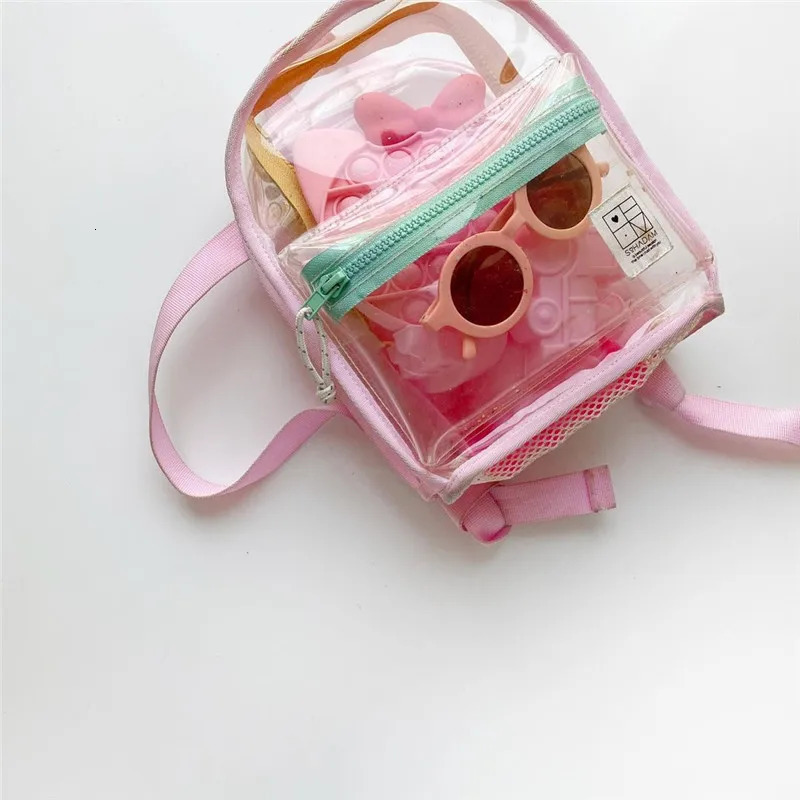 Transparent Backpack Kindergarten Swimming Bag Waterproof Beach Bags Jelly Bag Kids Backpacks 250714