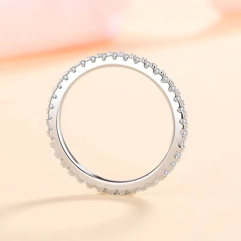 Hot Sales 925 Silver Moissanite Engagement Rings VVS Diamond Brilliant Cut for Women