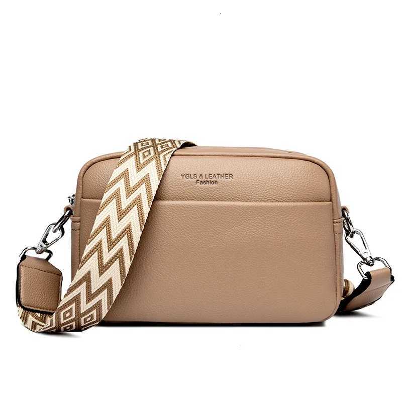 New 2024 Womens Shoulder Bag 100% Layer Cowhide Female Messenger Bags Trendy Designer Casual Handbag Wallet Sac A Main Y250719