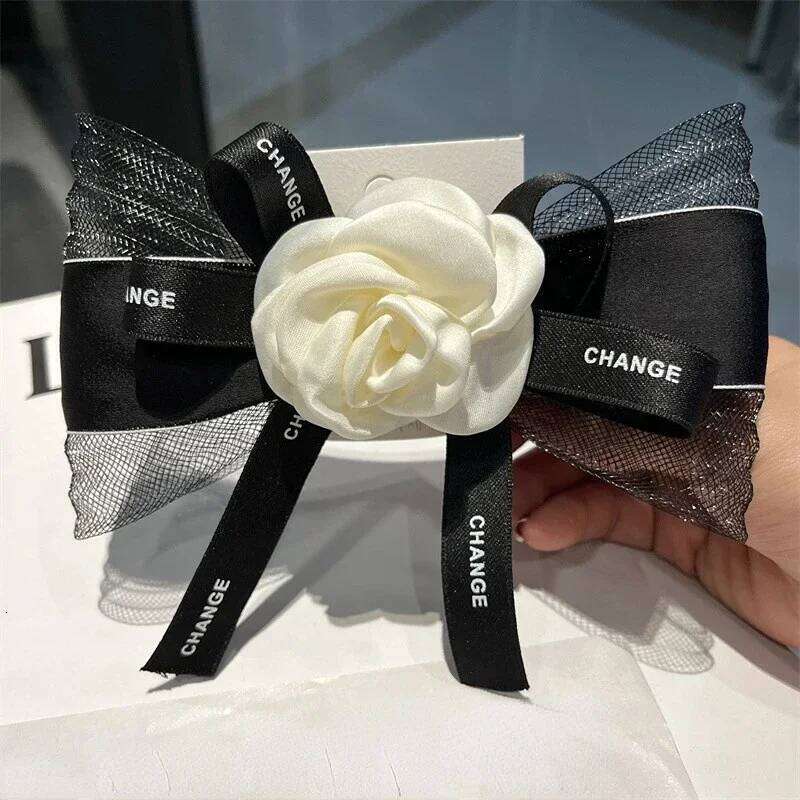 Fashion Elegant Rose Hairpin Women 2023 New Temperament Korean Headwear Flower Bows Hairclips Wholesale Accessories for X250720
