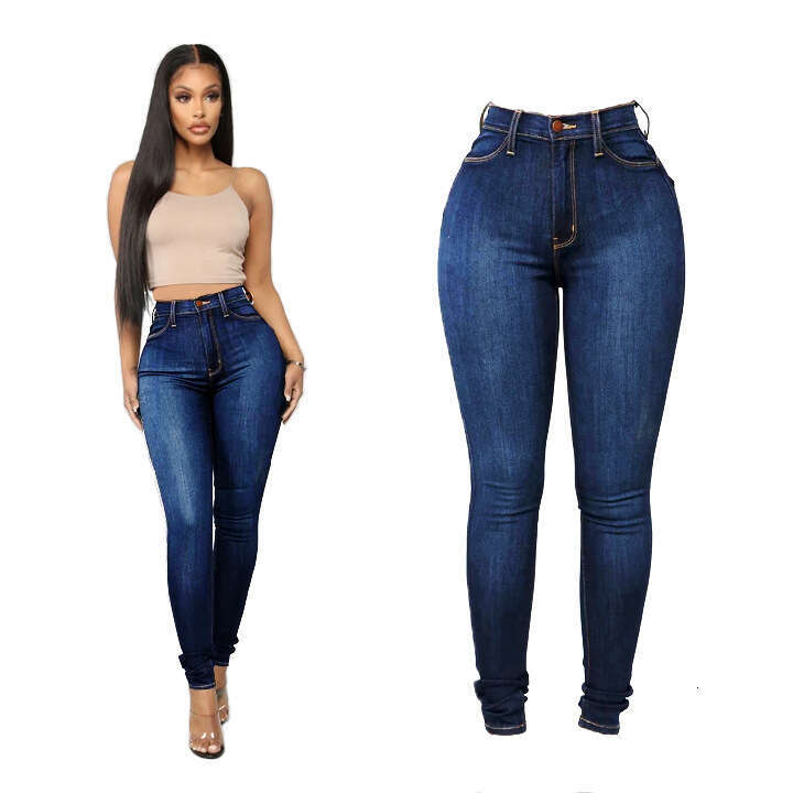 Autumn Straight Fashion Black High Elasticity Slim Fit Plus Size Hip Lift Women's Jeans