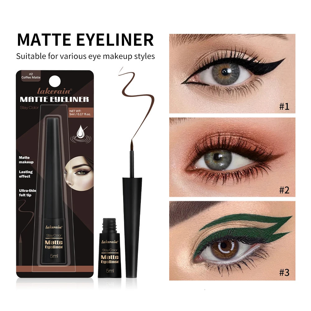 Matte Liquid Eyeliner Matte Eyeliner Waterproof and Sweat-Proof Non-Smudge Liquid Eyeliner Smooth Liquid Eyeliner 250712