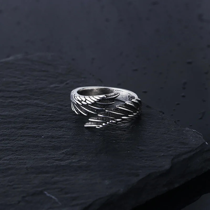 Retro Angel Demon Wings Creative Ring For Men Women Punk Gothic Open Handmade Unisex Jewelry Accessories Gift Lovers 250716