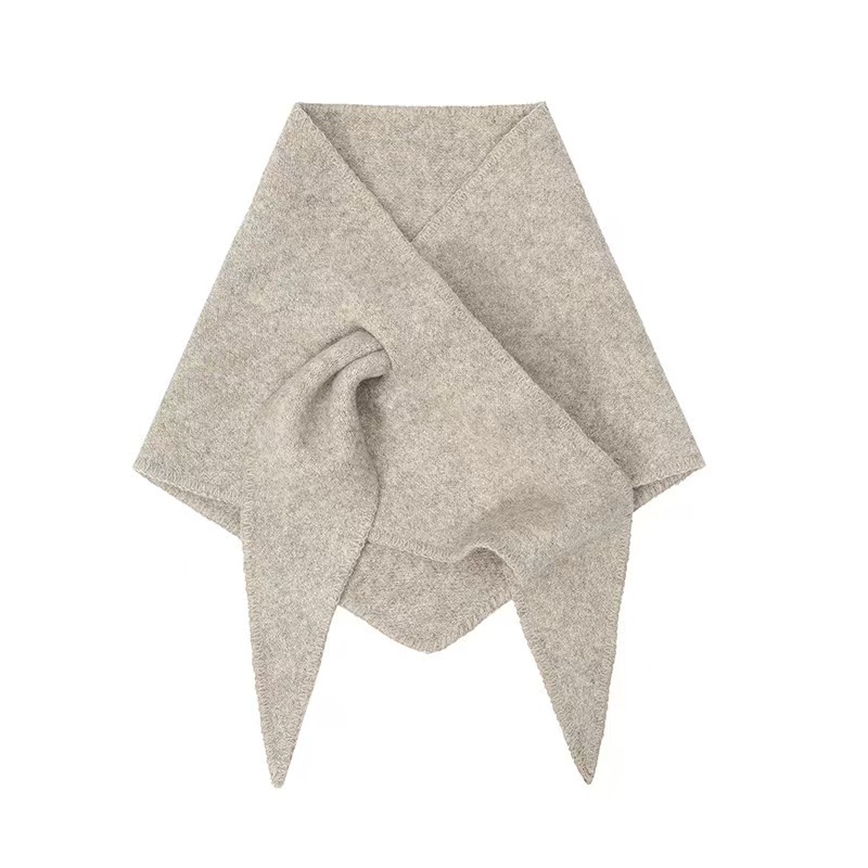 T1262 Autumn and Winter Korean Wool Knitted Triangle Shawl Scarf