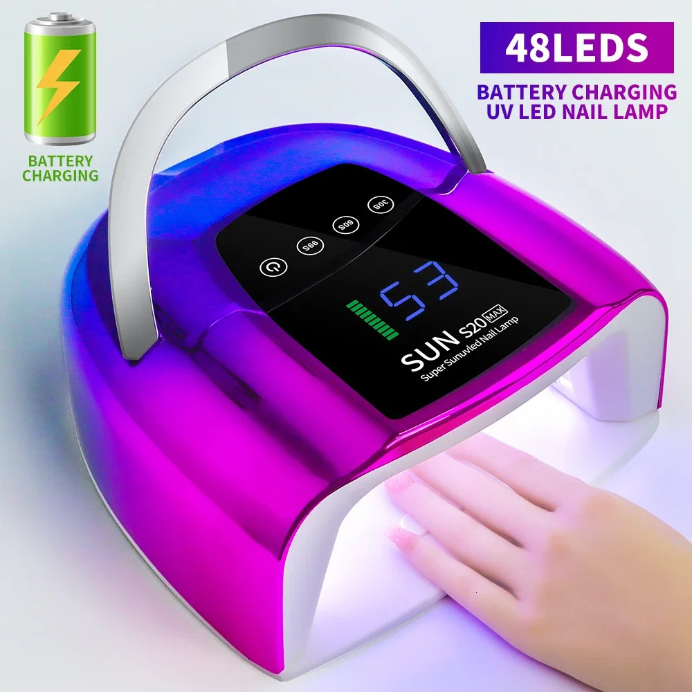 48LEDS Rechargeable UV LED Nail Lamp Professional Cordless Dryer Machine for Nails Gel Polish Drying Lamp Manicure UV Light Tool 250716
