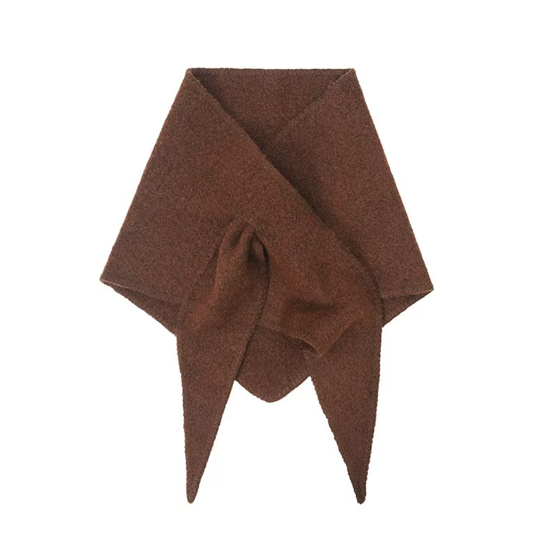 T1262 Autumn and Winter Korean Wool Knitted Triangle Shawl Scarf
