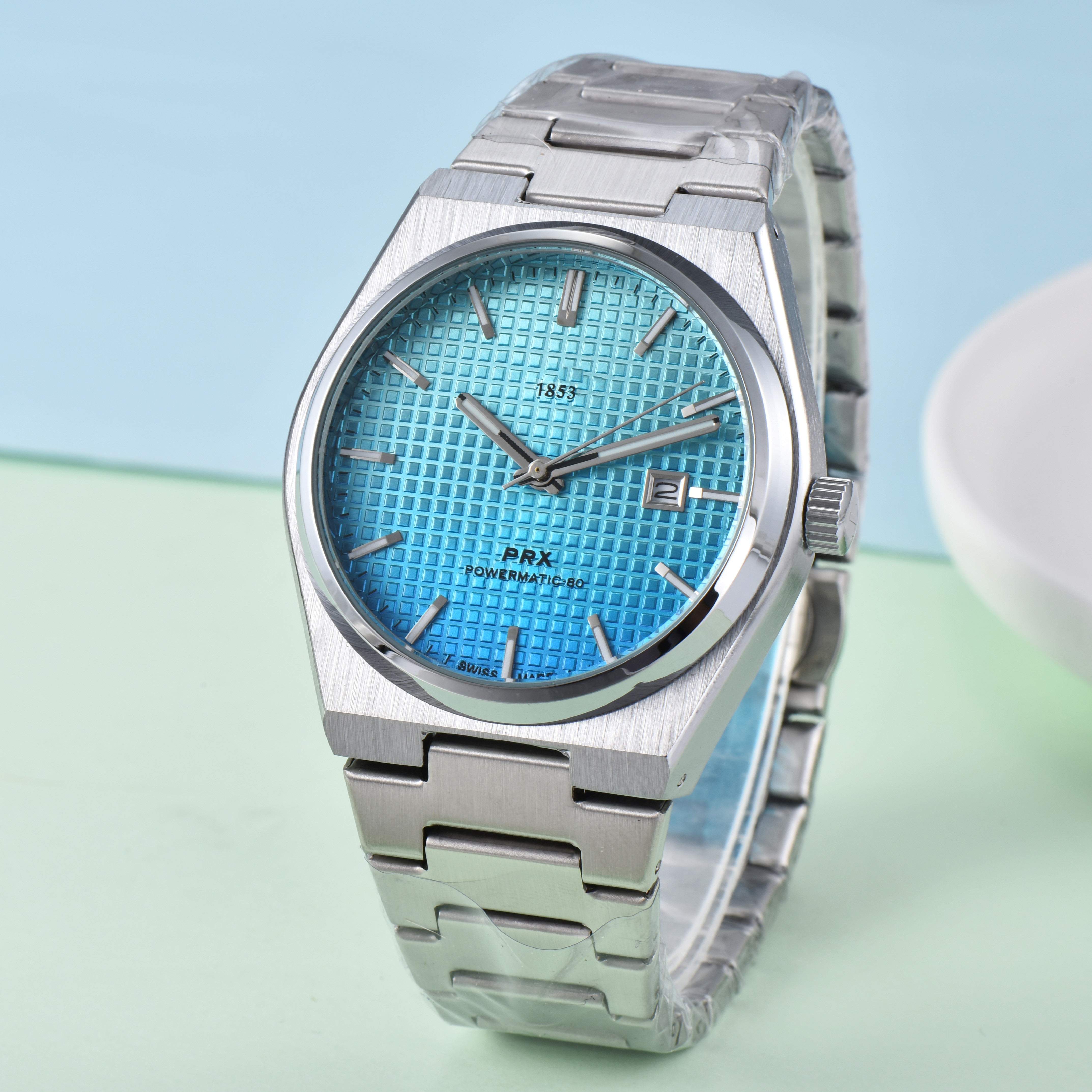 MEN Fashion TISSOTSity PRX 1853 Wrist Watches bell Automatic mechanical wristwatches High Quality Luxury Brand Chronograph Clock stainless steel Belt #553