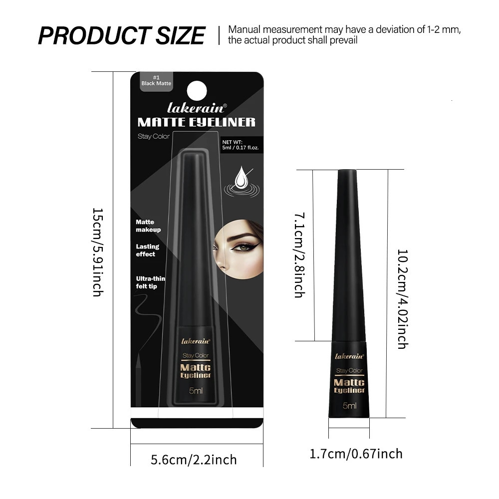 Matte Liquid Eyeliner Matte Eyeliner Waterproof and Sweat-Proof Non-Smudge Liquid Eyeliner Smooth Liquid Eyeliner 250712