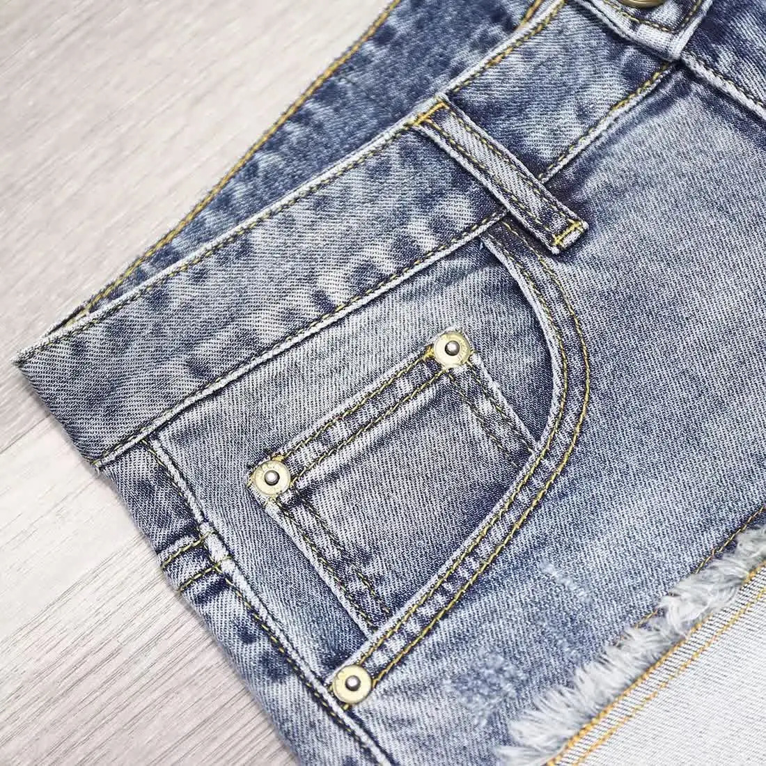 Clothing Mens Patchwork Summer Trendy Loose Straight Casual Denim Versatile Pocket Shorts Jeans Hombre 250718