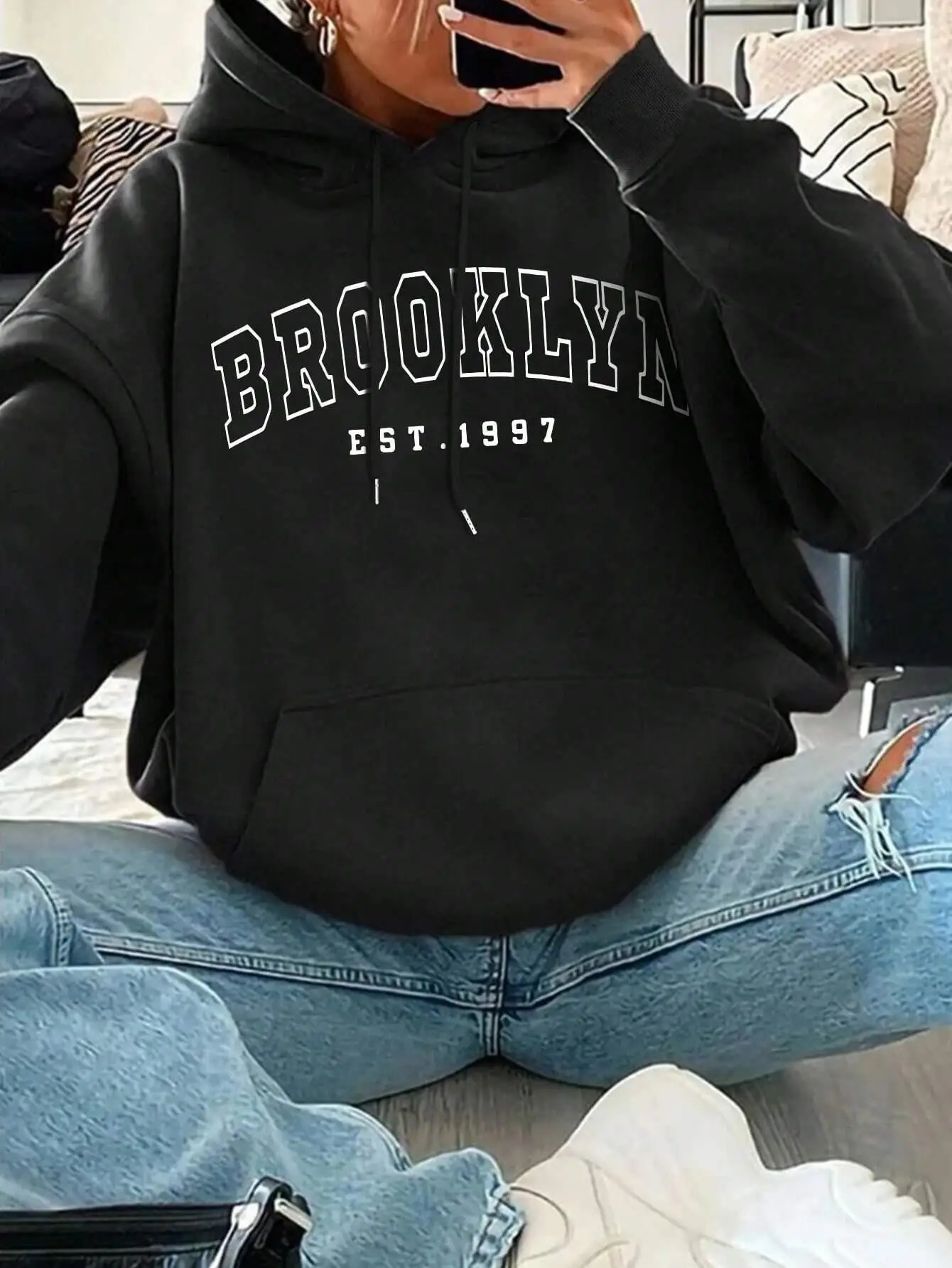 Brooklyn EST 1997 City USA Womens Hoodies Vintage furliner Hoodie Autumn SXXL Sweatshirts Simple High Quality Pullover Top 250707