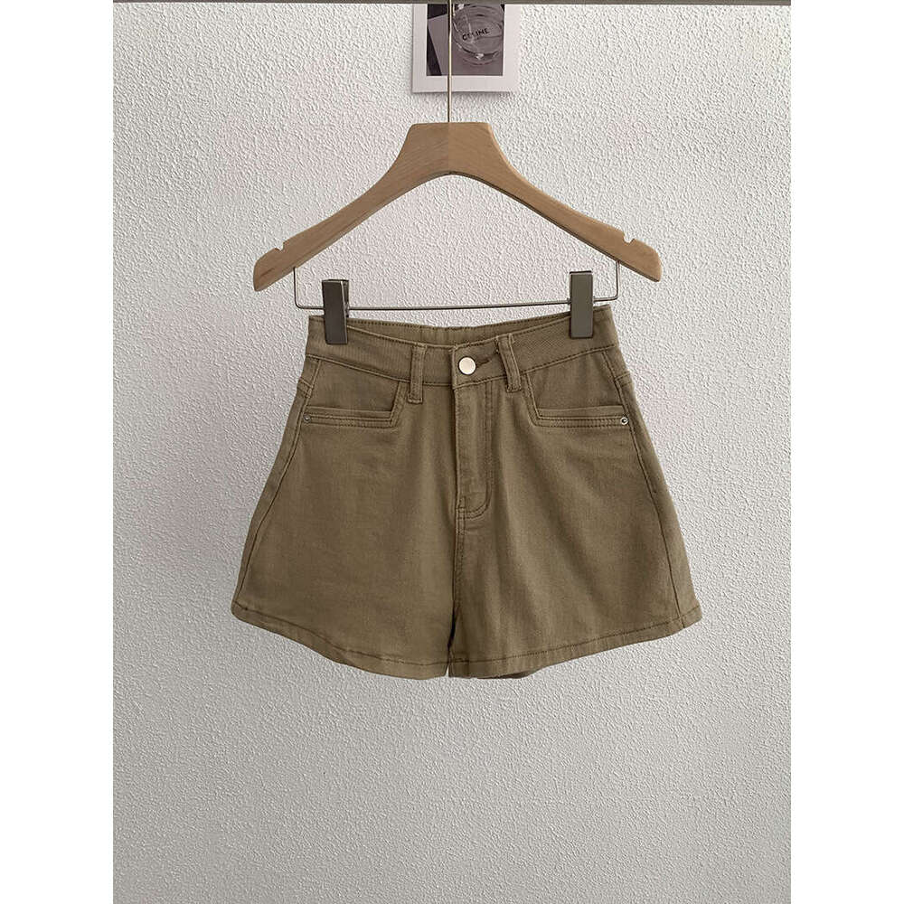 Oumalai Women's Denim Shorts 2025 Summer New Korean Style High Waist Slimming Versatile A-line Wide-leg Pants Trend 2301