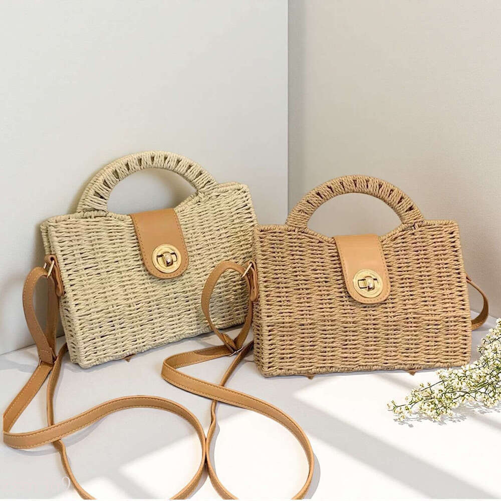 Vacation Style Straw for Women 2025 New Summer Beach Crossbody Fashion Commuter Handbag Woven Bag