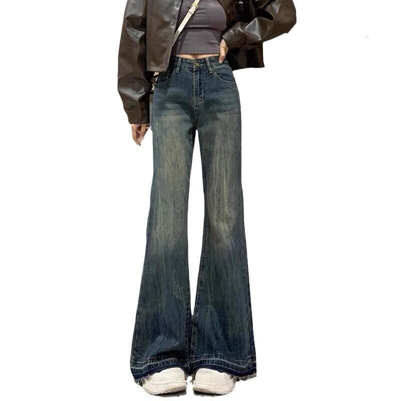 Women's 2025 New Flared Jeans Petite Women Loose American Style Non-Tight Leg Flare Pants for Spring and Autumn