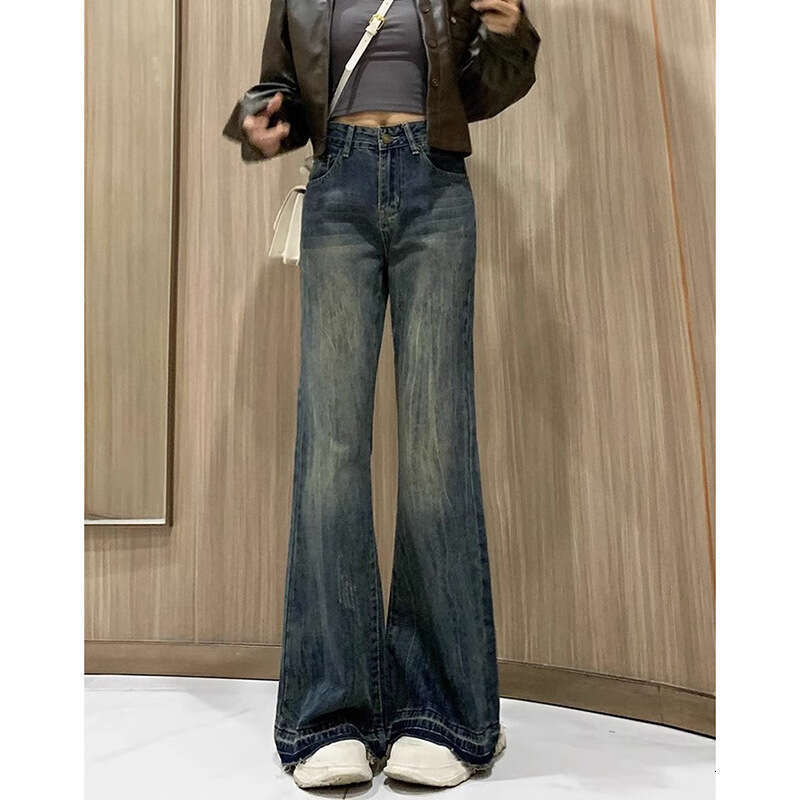 Women's 2025 New Flared Jeans Petite Women Loose American Style Non-Tight Leg Flare Pants for Spring and Autumn