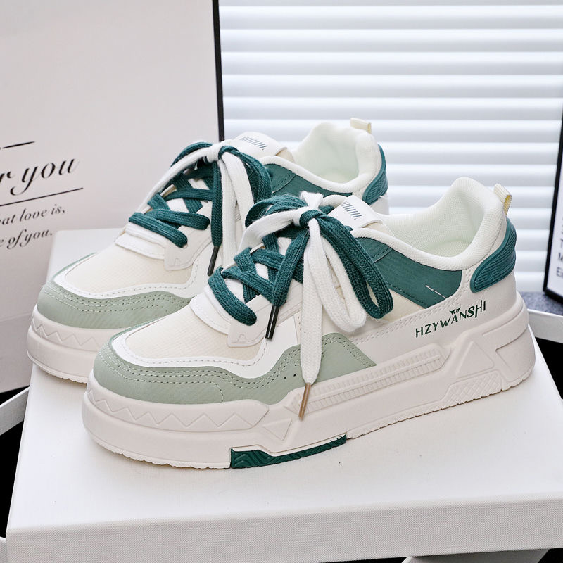 Chunky White Platform Sneakers 2025 Spring New Sport Versatile Women Hightop Luxury Designer Brand High Quality Shoes for Women Non slip skateboard sh