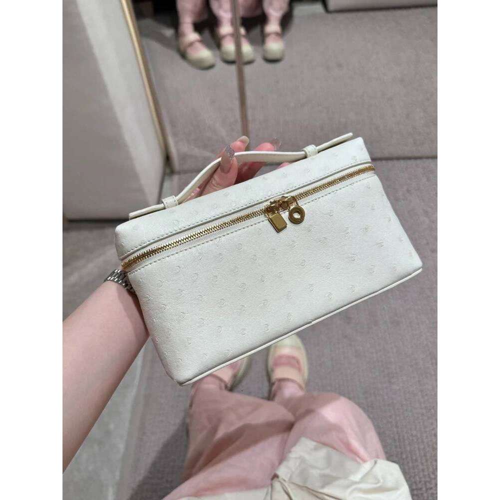 Ele Ostrich Pattern Leather Eup Women's Crossbody Oulder Bag Faionable Lunch Box Design Casual Handbag