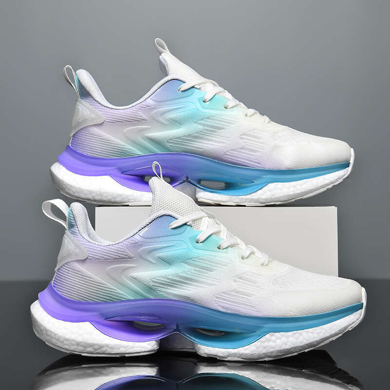 2025 Four Seasons New Mesh Night Light for Men Shock Absorption Soft Sole Middle School Entrance Exam Sports Student Professional Running Shoes