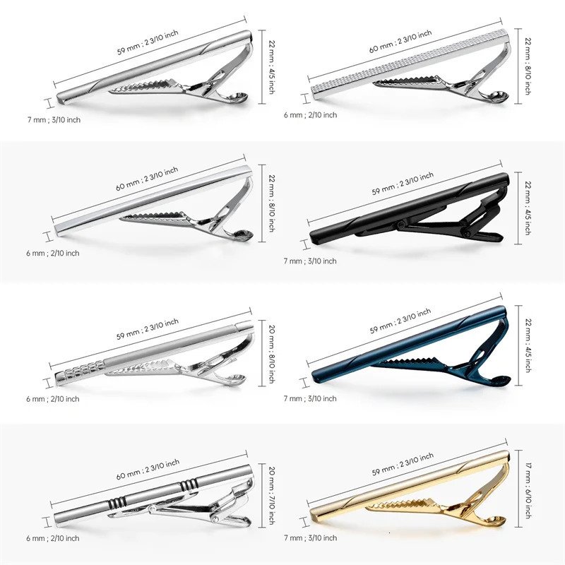 7810 PCS Tie Clip Set With Gift Box Wedding Guests Gifts Metal Man Shirt Cufflinks Mens For Husband Jewelry 250715