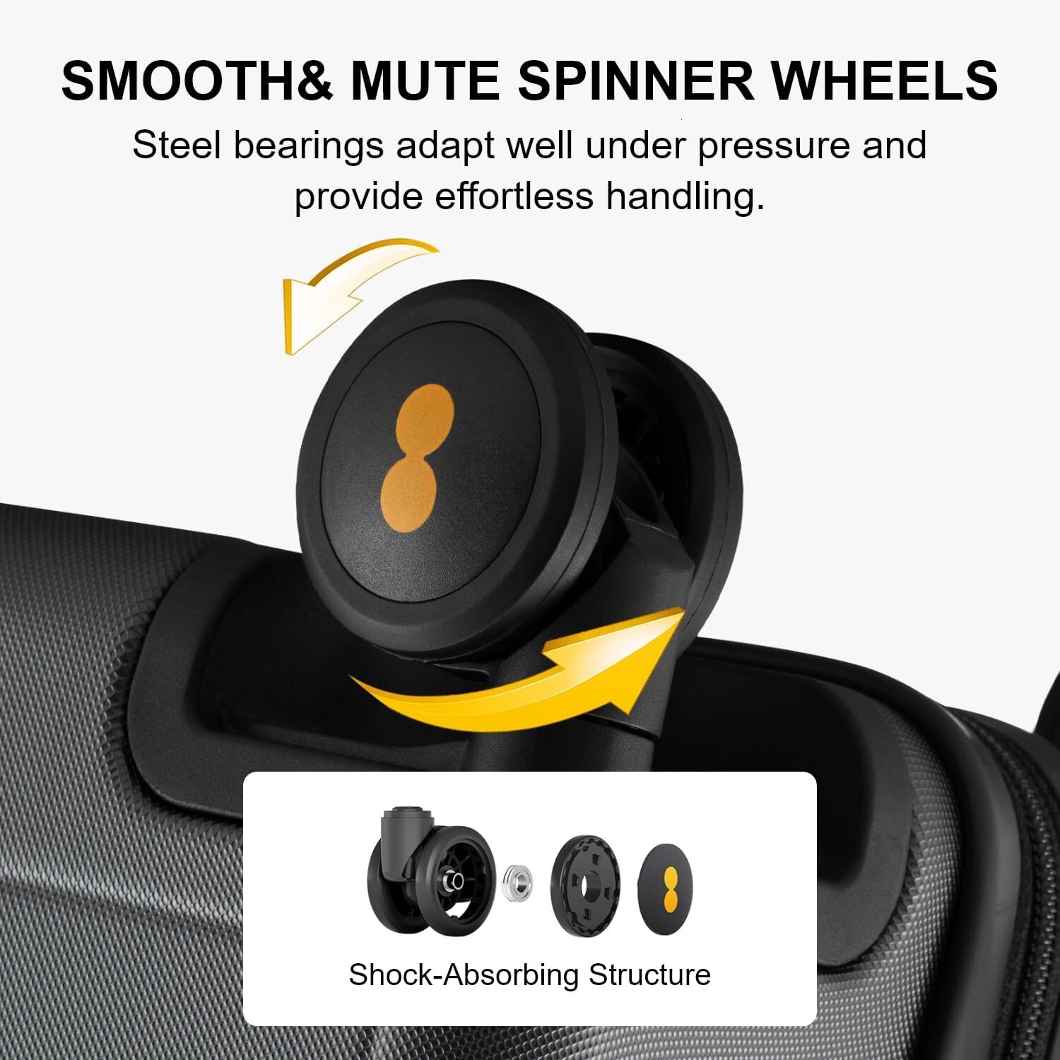 DHYMX LEVEL8 Checked Lage, Large Suitcase, Lightweight Luminous Textured Tsa Approved Medium designer bag Hardside Lages with 8 Spinner Wheels, 24 Inc