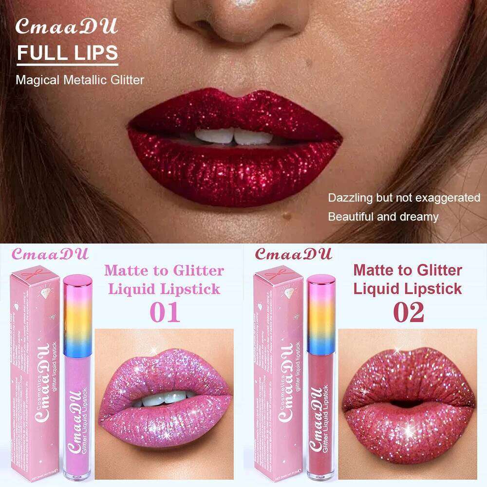 CmaaDu 1pcs Liquid Lipstick Lasting Lip Gloss Easy to Color Waterproof Non-stick Cup Does Not Fade Exquisite Gift X250720
