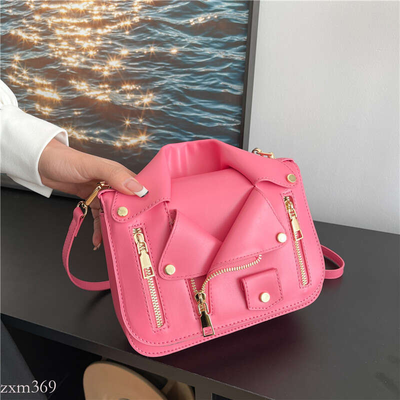 New Personality Trendy Women's fashion Zipper Square Pu Crossbody Creative Clothes Solid Color Shoulder Bag
