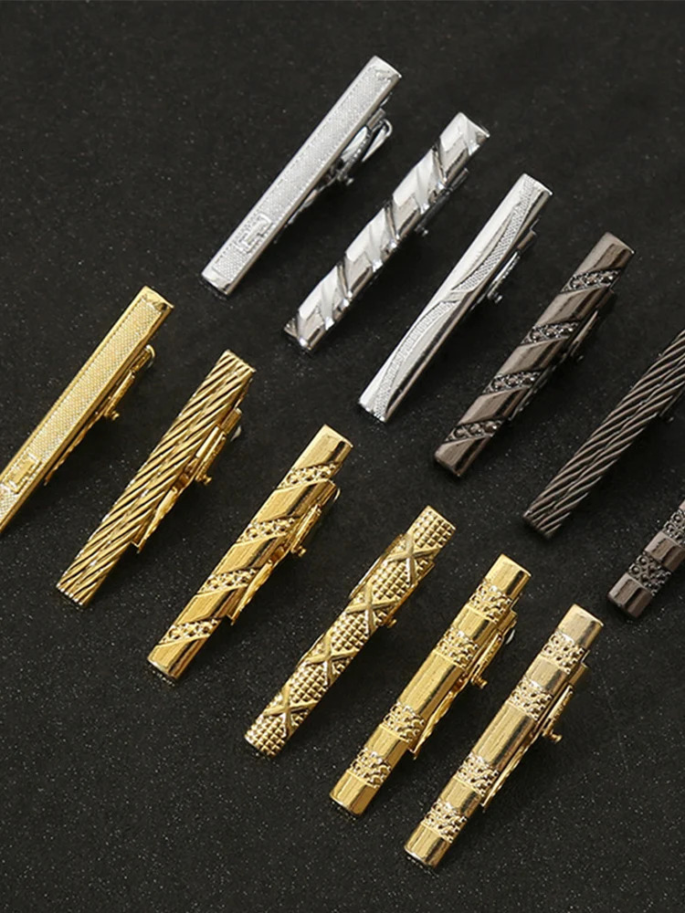 Classic n Metal Tie Clip Men Wedding Necktie Clasp Gentleman Ties Bar Crystal Pin For Accessories Jewelry 250715