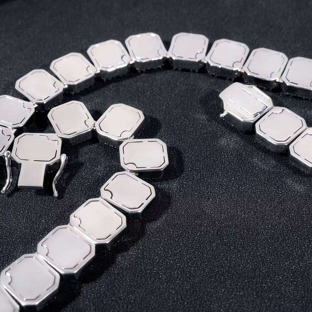 Hip Hop Designer styleMen Fine Necklace Sterling Sier 13mm Iced Out Moissanite Dia Cuban Link Chain with Gra Certificate