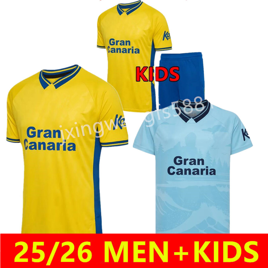 2025 2026 Las Palma Soccer Jerseys COCO PERRONE MOLEIRO MUNIR KIRIAN 25 26 Camiseta de futbol home away Football shirts Men Uniforms kids kits