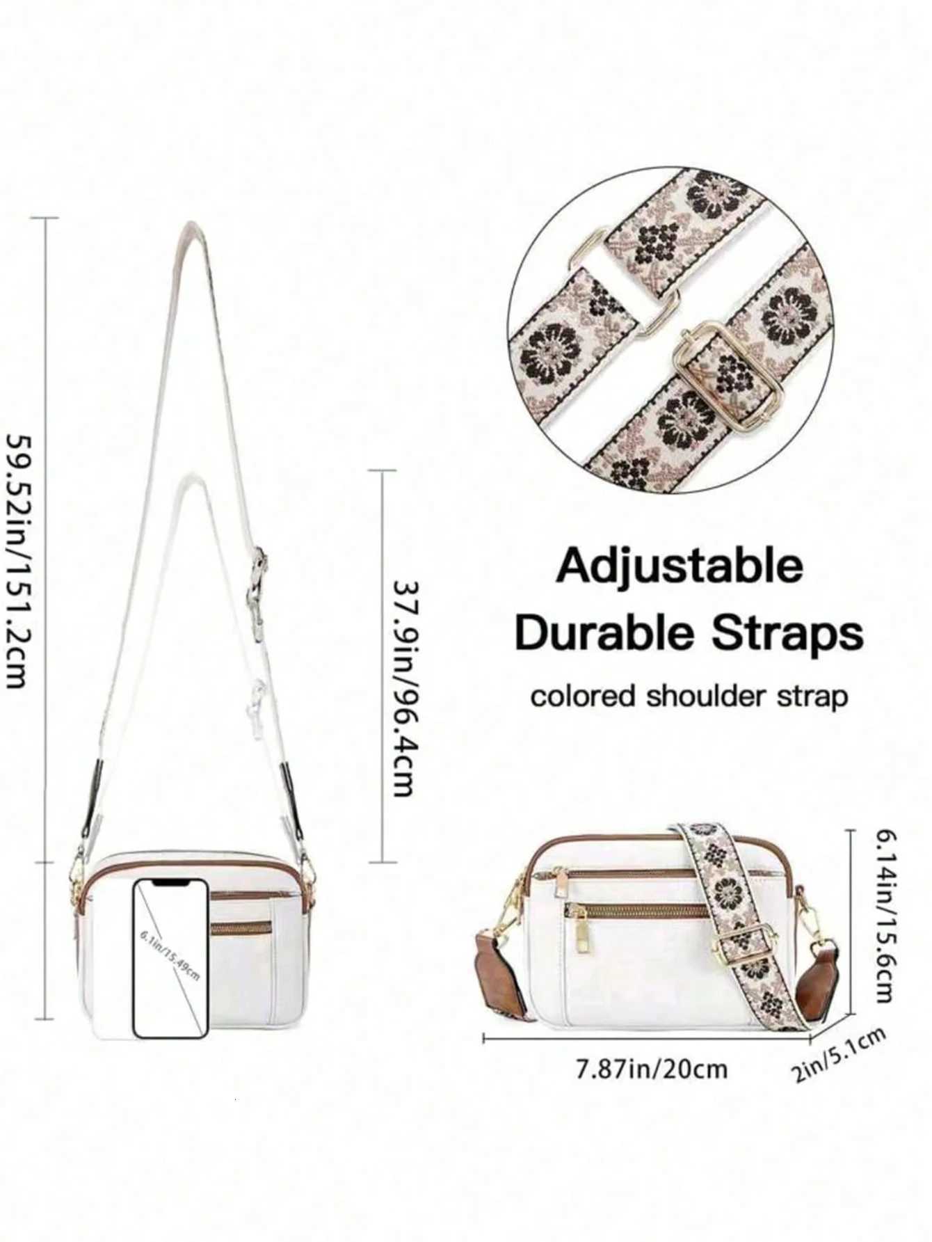 New fashion classic Joker pattern woven shoulder strap solid color pu waterproof fabric Europe and the United States multi Y250719