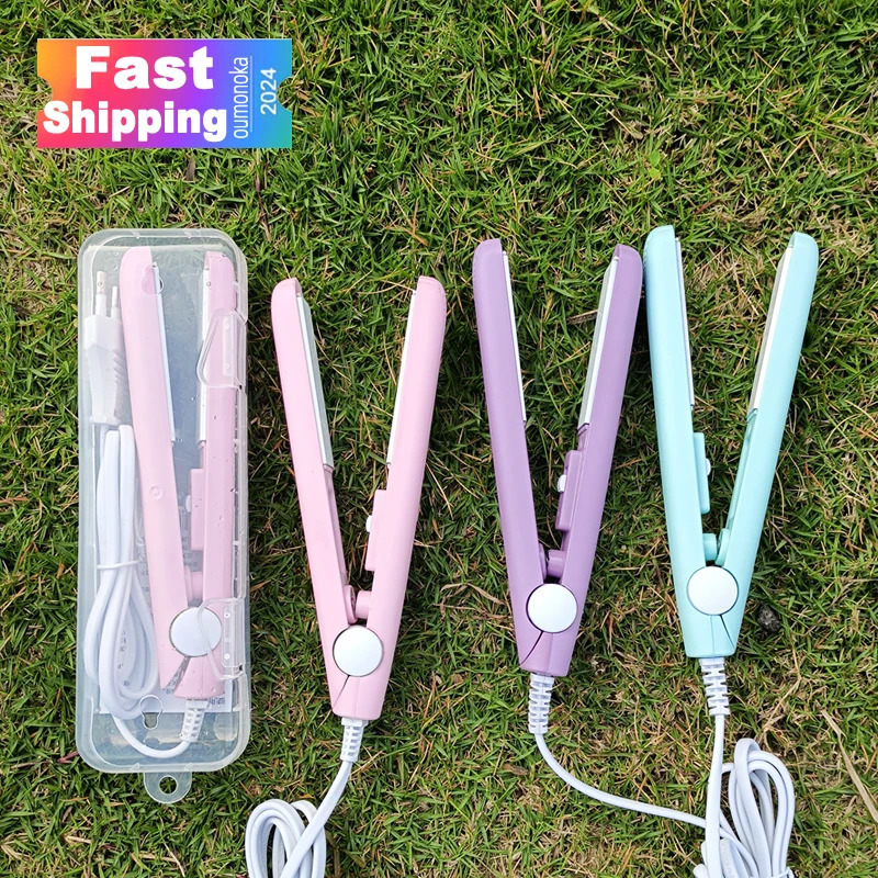 3 in 1 Hair Iron High Quality flat iron Straightening comb mini professional hair straightener Curling Styling Tools 250716
