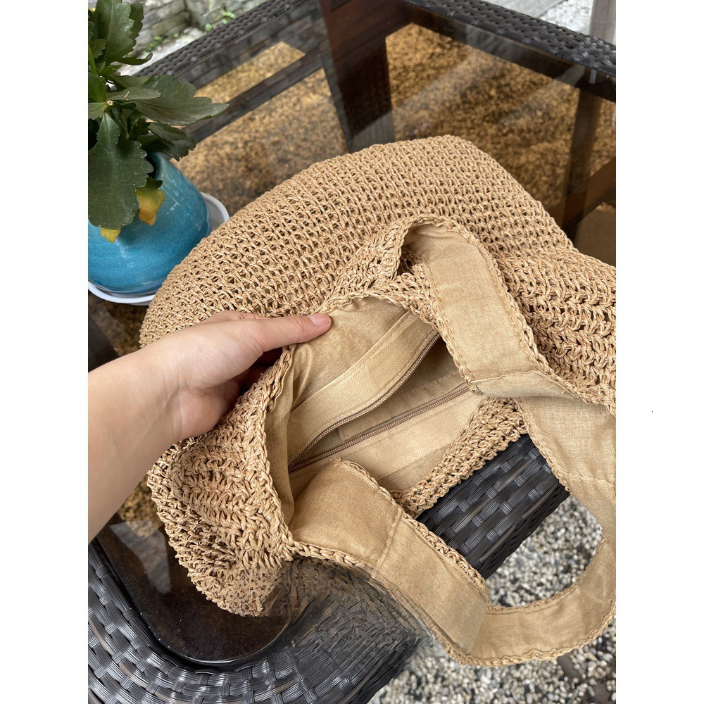 Summer New Women's Crossbody Bag Summer Bag Woven Bag Large Capacity Leisure Travel Beach Bag Women's Shoulder Bag Lightweight Luxury New De