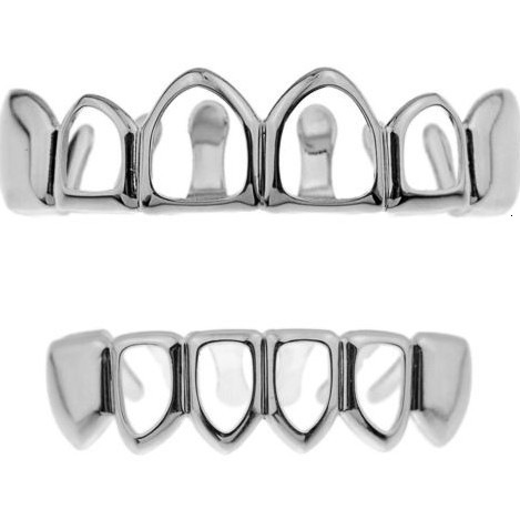 Hip Hop Iced Out Gold Grillz Bling Bling Luxury Teeth Grills Trendy Dental Jewelry