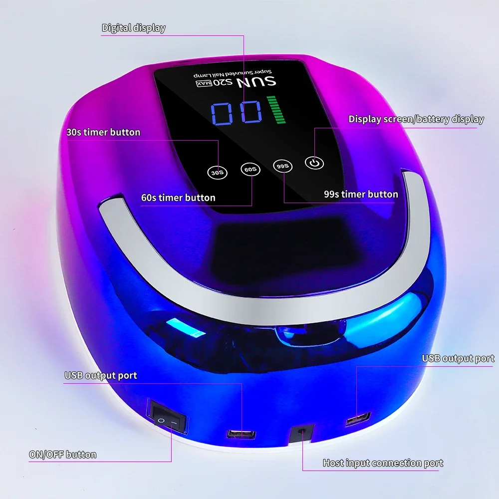 48LEDS Rechargeable UV LED Nail Lamp Professional Cordless Dryer Machine for Nails Gel Polish Drying Lamp Manicure UV Light Tool 250716