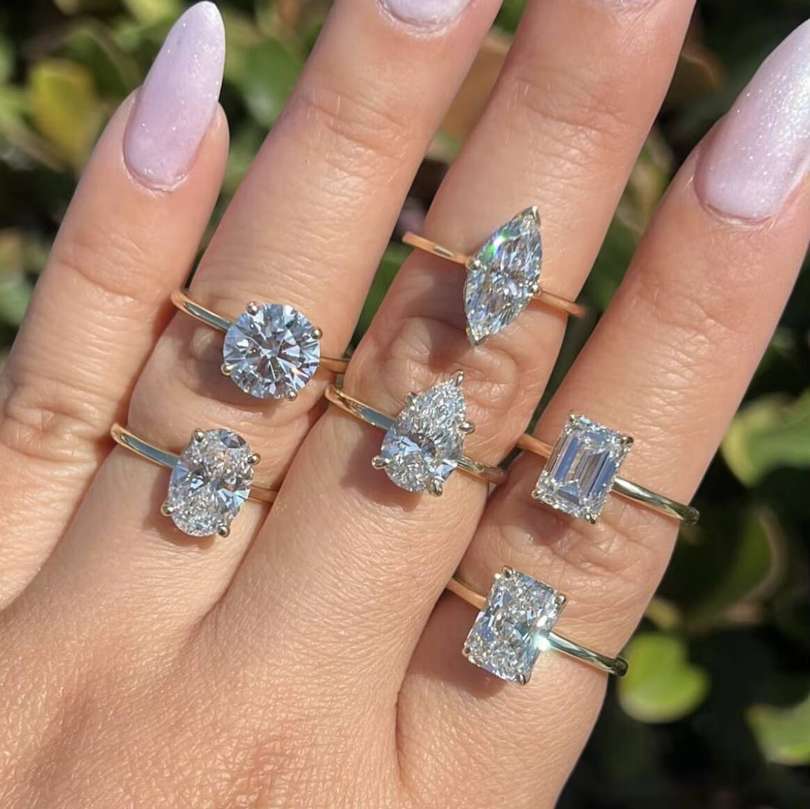 Luxury halo 5 Ct Pear Lab Moissanite Diamond Sterling Silver 925 Rings 14K 18K Real Solid Gold Wedding Band Engagement Ring