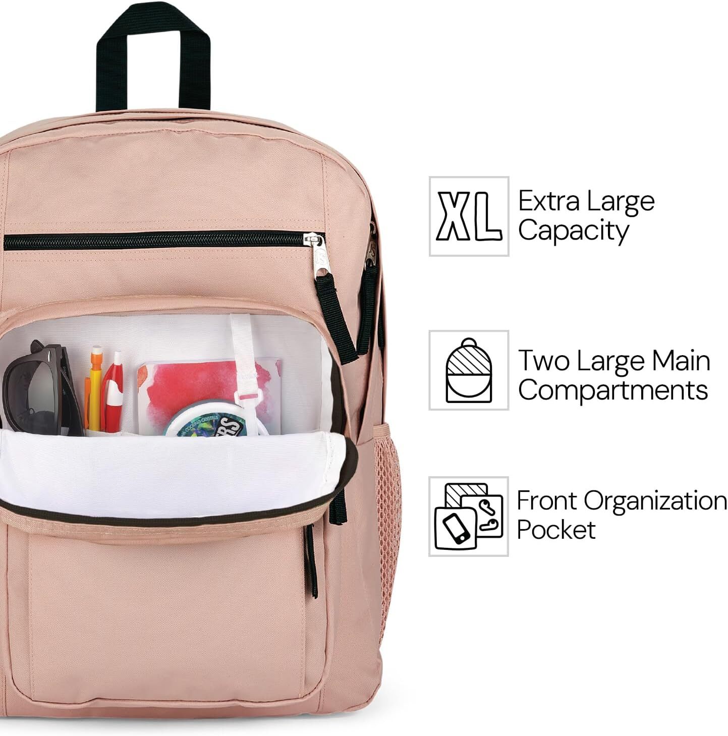 DHYMX JanSport Backpack Computer Bag with 2 Compartments, Ergonomic Shoulder Straps, 15 Laptop Sleeve, designer bag Haul Handle - Red Tape