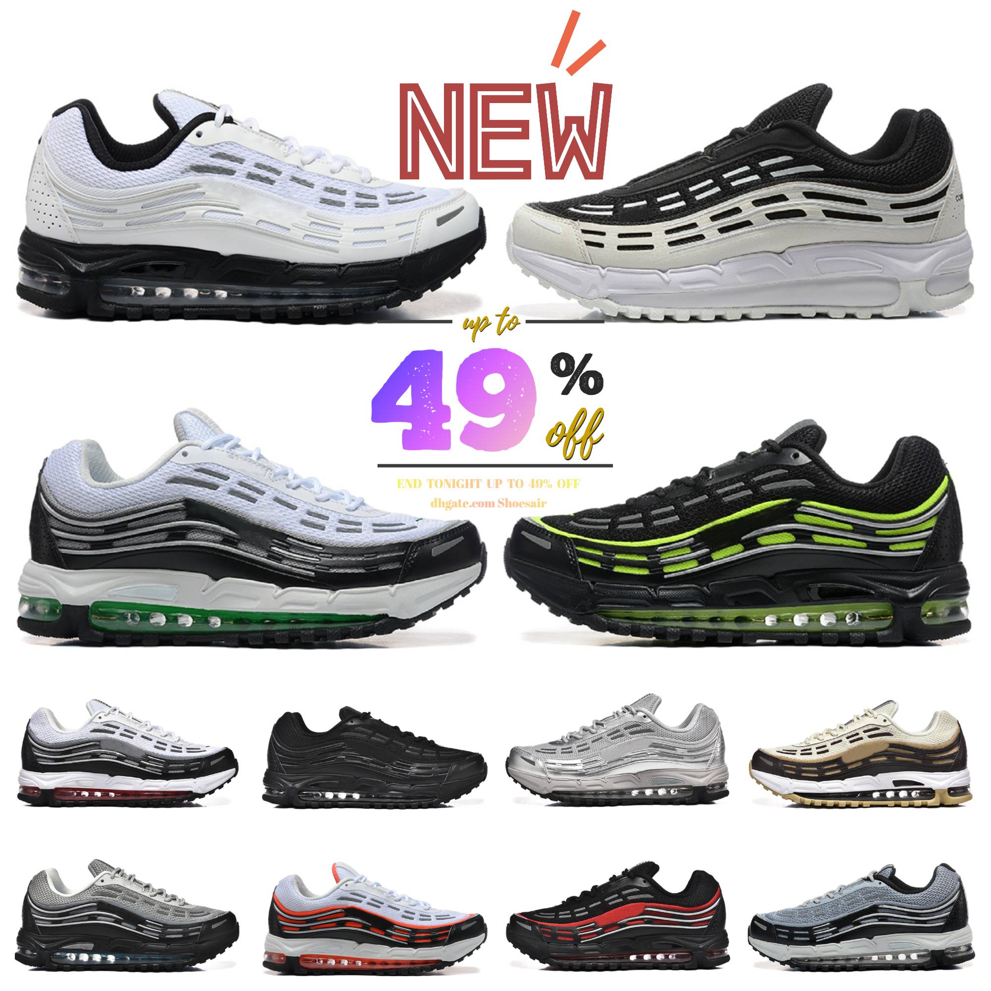 2025 Designer TL 2.5 Running Shoes 97 Maxtl Homme Plus Black White College Grey Picante Varsity Red Midnight Navy Varsity Maize Total Orange Metallic Silver Sneakers