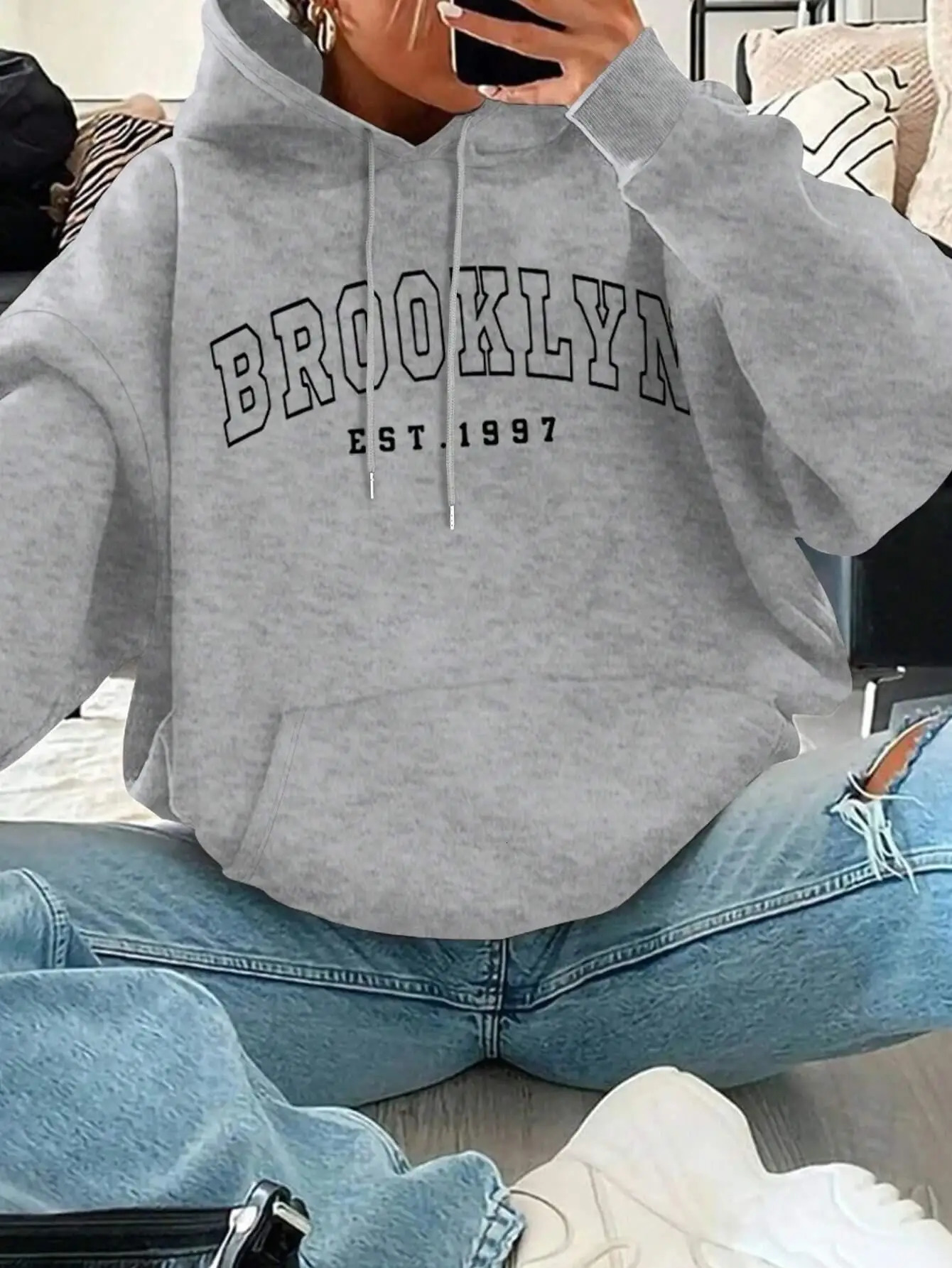 Brooklyn EST 1997 City USA Womens Hoodies Vintage furliner Hoodie Autumn SXXL Sweatshirts Simple High Quality Pullover Top 250707