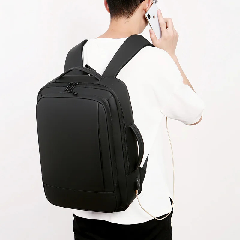 1Pcs Expandable Travel Backpack Business casual mens backpackwith USB chargingwaterproof fabricsuitable for daily commuting 250717