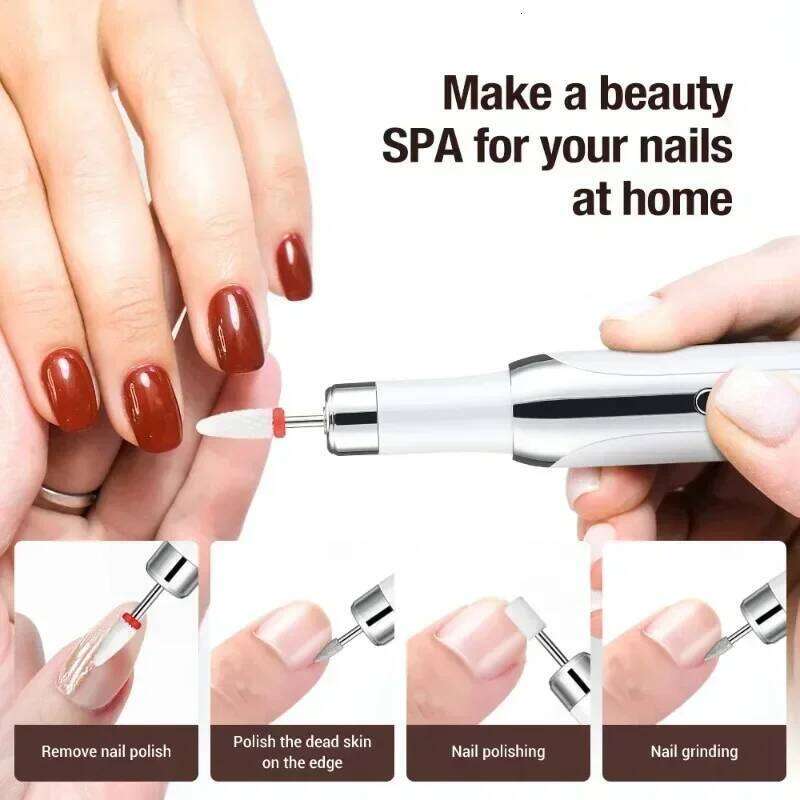 Electric Drill hine Set Pedicure Grinding Equipment Mill For Gel Polish Manicure Professional Nail Polishing Tool