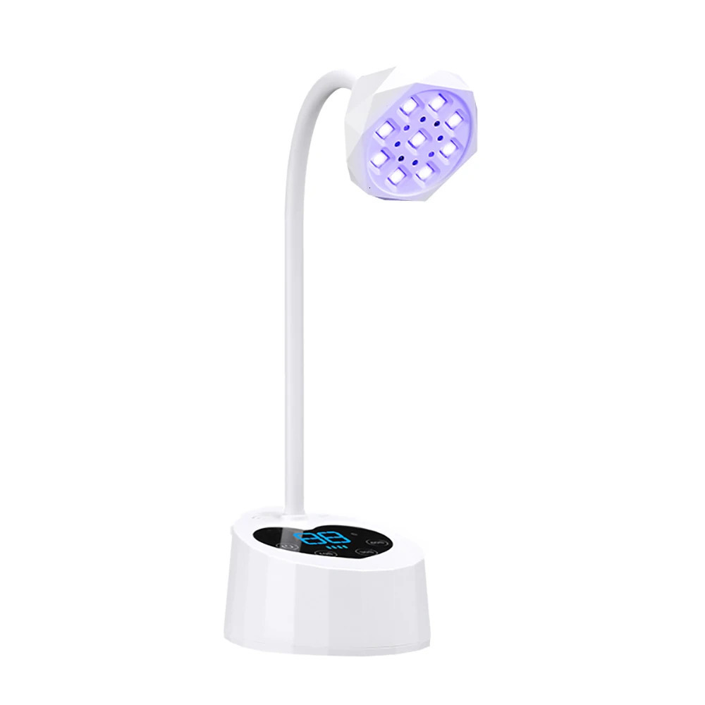 Wireless Nail Lamp LED UV Nail Dryer Rechargeable Auto Sensing Touch Control Fast Drying Nail Light 360° Bendable Table Lamp 250716