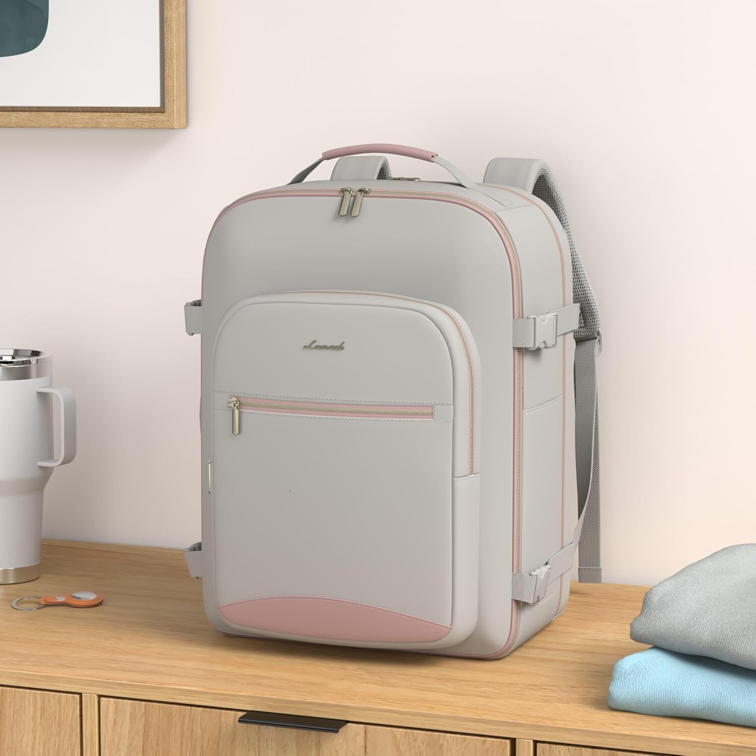 YMX LOVEVOOK Carry on Travel Backpack, 40L Waterproof Large 17inch Laptop Lage Daypack as Personal Item Flight Approved, Business Weekender Overnight 