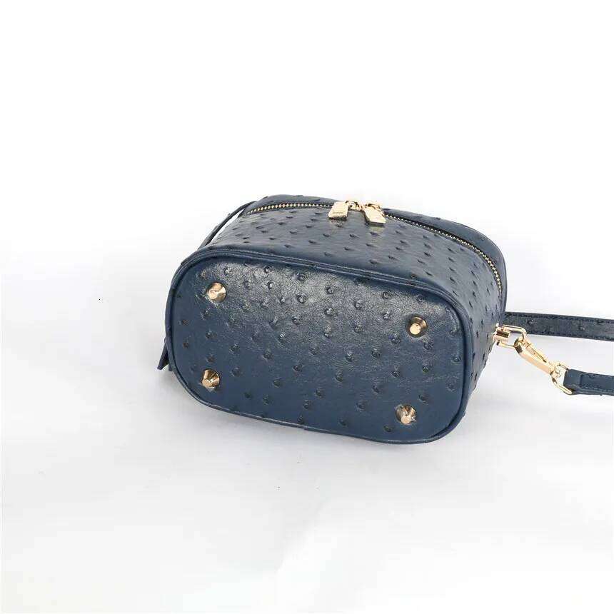 TOPHIGH Fashion Newly Tote Clutch Box For Women 2025 Ostrich Patern Leather Shoulder Bag Ins Hot Sales Snake Purse Handbag