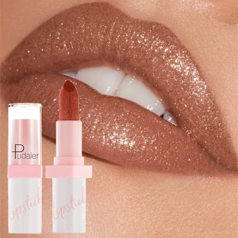 Shiny Pearl Diamond Lipstick 10 Colors Metallic Matte Lip Gloss Long Lasting Waterproof Moisturising Lip Tint Beauty Cosmetic 250717