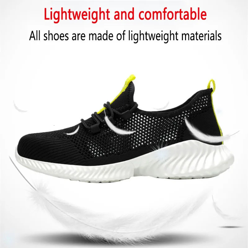 summer work shoes with protection breathable Lightweight safety shoes with iron toe anti-stab anti-slip working summer shoes 250717
